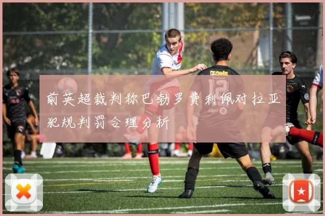 前英超裁判称巴勃罗费利佩对拉亚犯规判罚合理分析